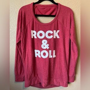 NWT Chaser long sleeve Rock & Roll T. Super soft. Cut out back Size M